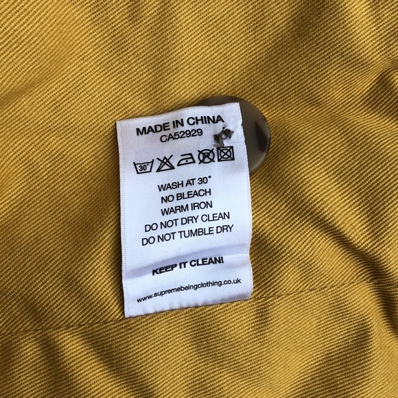 Unique “Supreme Being” olive/grey mustard quarter sleeve Jacket, Shacket, Coat - Picture 9 of 10